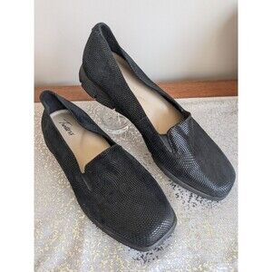 Trotters Universal Loafer Women's 10.5 N Black Metallic Leather Upper Slip-On